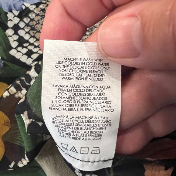 CAbi Women's Multi Color Snake Charmer Reptile/Floral Print Blouse #3762 -S - Picture 8 of 10